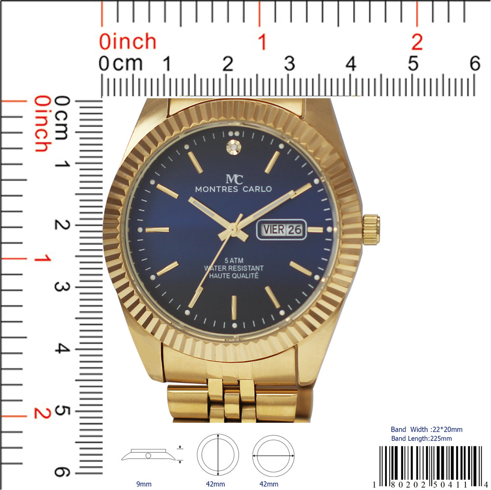 5041 - Metal Band Day and Date Watch