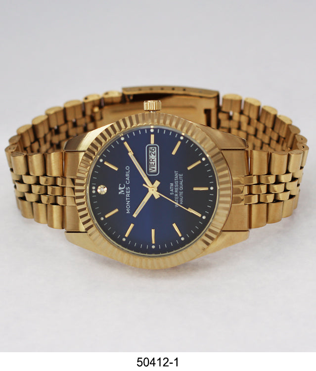 5041 - Metal Band Day and Date Watch