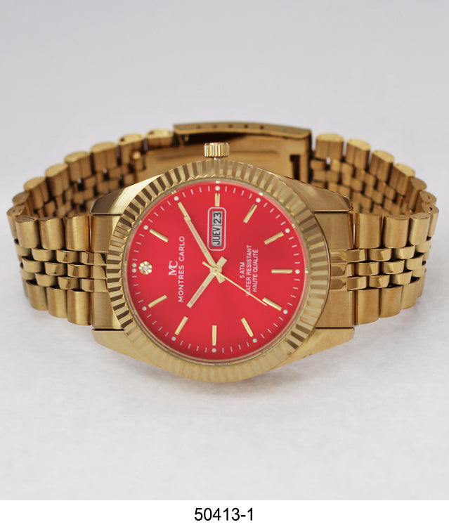 5041 - Metal Band Day and Date Watch