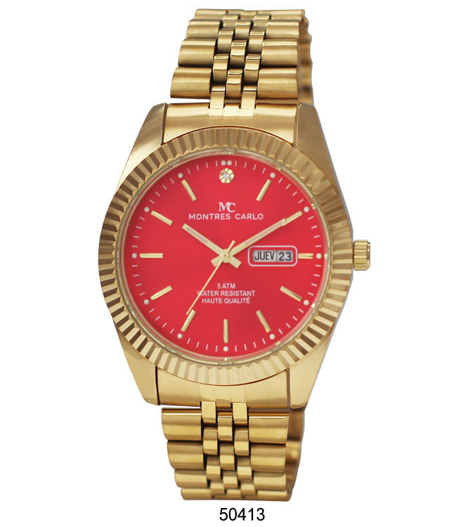 5041 - Metal Band Day and Date Watch