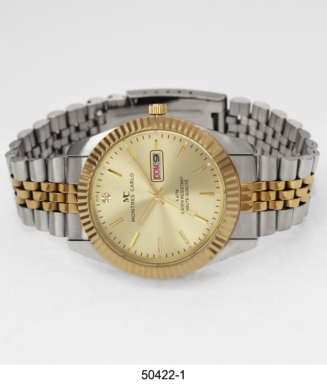 5042 - Metal Band Day and Date Watch