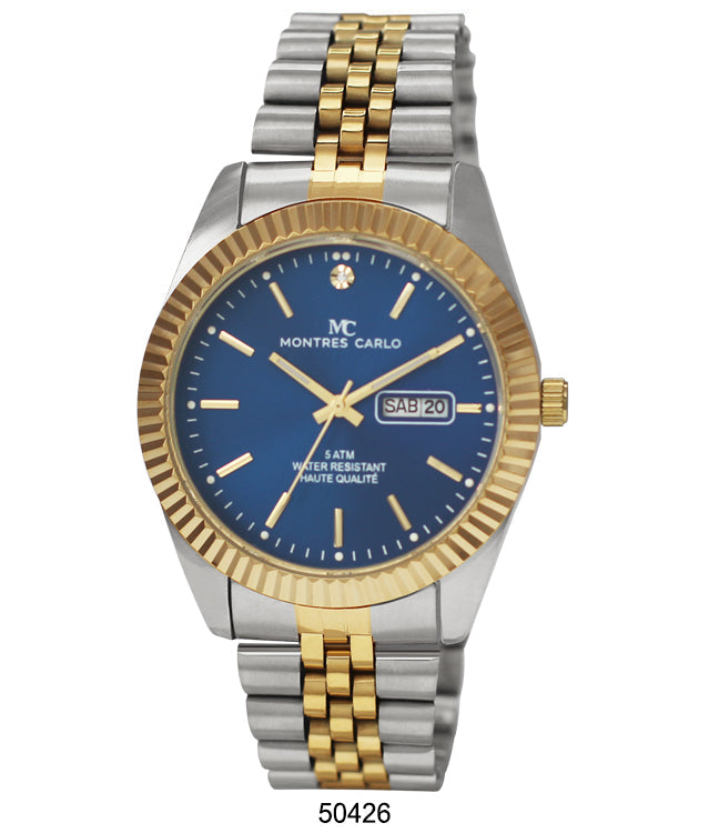 5042 - Metal Band Day and Date Watch