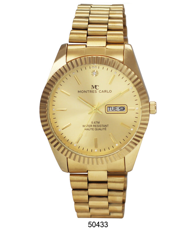 5043 - Metal Band Day and Date Watch