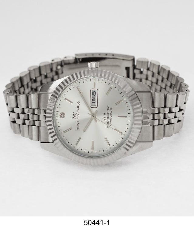 5044 - Metal Band Day and Date Watch