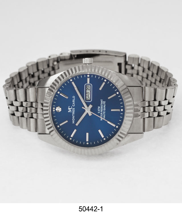 5044 - Metal Band Day and Date Watch