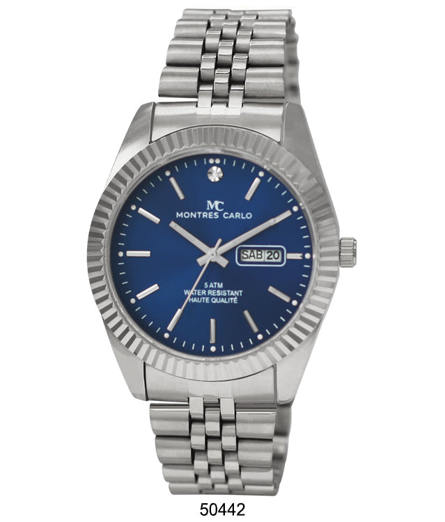 5044 - Metal Band Day and Date Watch
