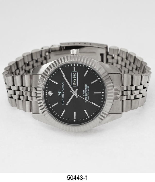 5044 - Metal Band Day and Date Watch