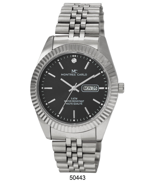 5044 - Metal Band Day and Date Watch