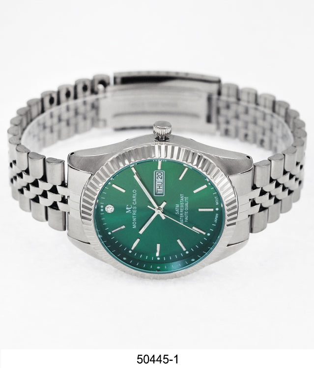 5044 - Metal Band Day and Date Watch