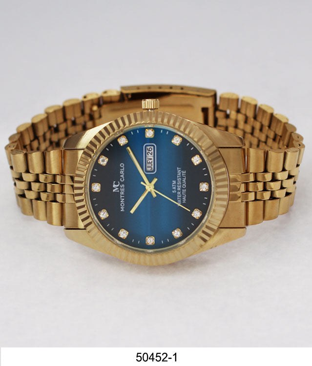 5045 - Metal Band Day and Date Watch