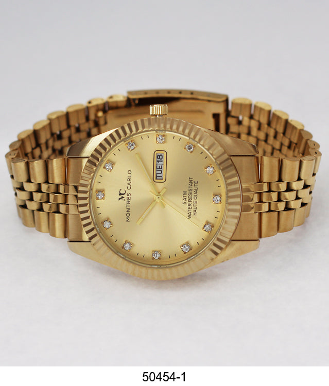 5045 - Metal Band Day and Date Watch
