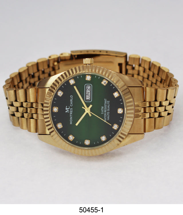 5045 - Metal Band Day and Date Watch