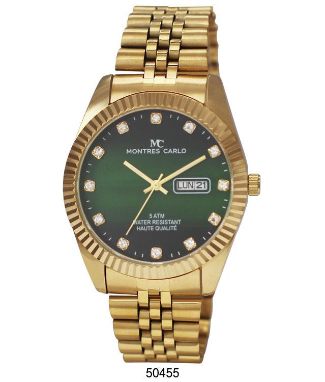 5045 - Metal Band Day and Date Watch