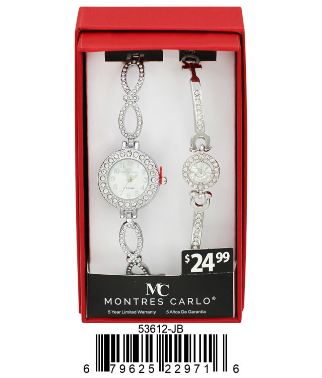 5361 -JB - Montres Carlo Jewlery Gift Box with Metal Watch