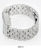 5400-Montres Carlo Iced Metal Band Watch