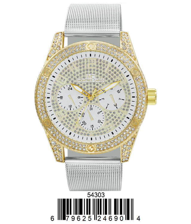 5430-Montres Carlo Mesh Band Watch
