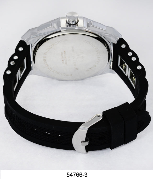 5476-Montres Carlo Silicon Band Watch