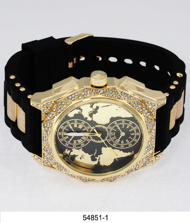 5485-Montres Carlo Silicon Band Watch