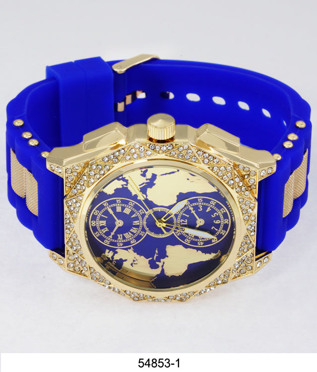 5485-Montres Carlo Silicon Band Watch