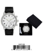 5487-B8-Gift Boxed Faux Leather Band Watch