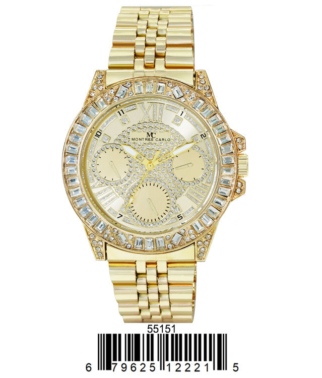 5515-Montres Carlo Metal Band Watch