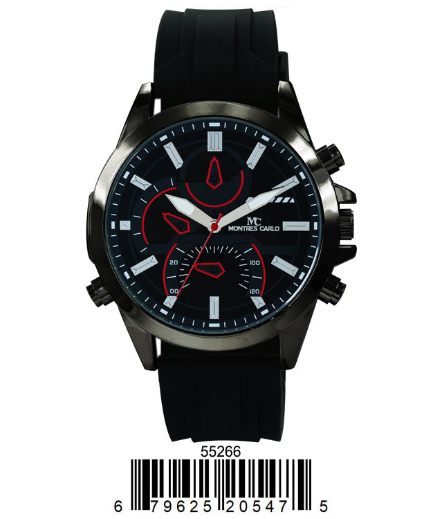 5526-Montres Carlo Silicon Band Watch