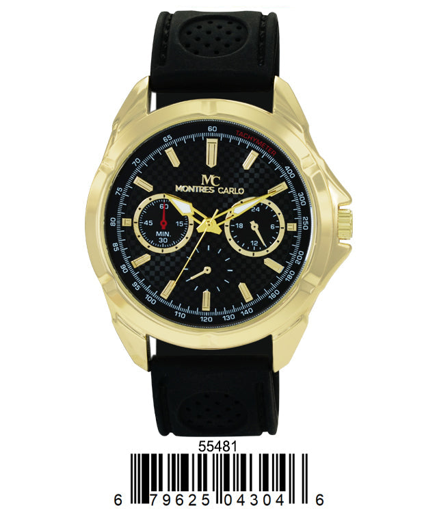 5548-Montres Carlo Silicon Band Watch