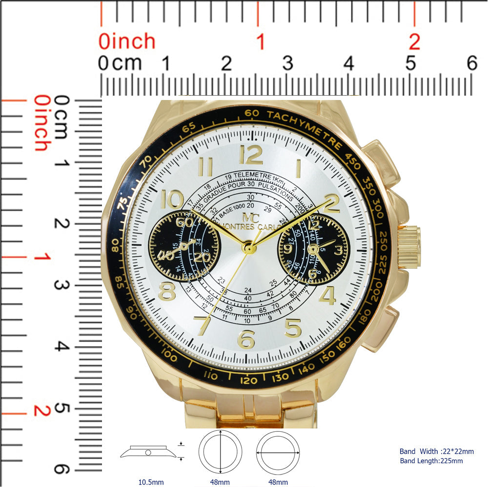 5549-Montres Carlo Metal Band Watch