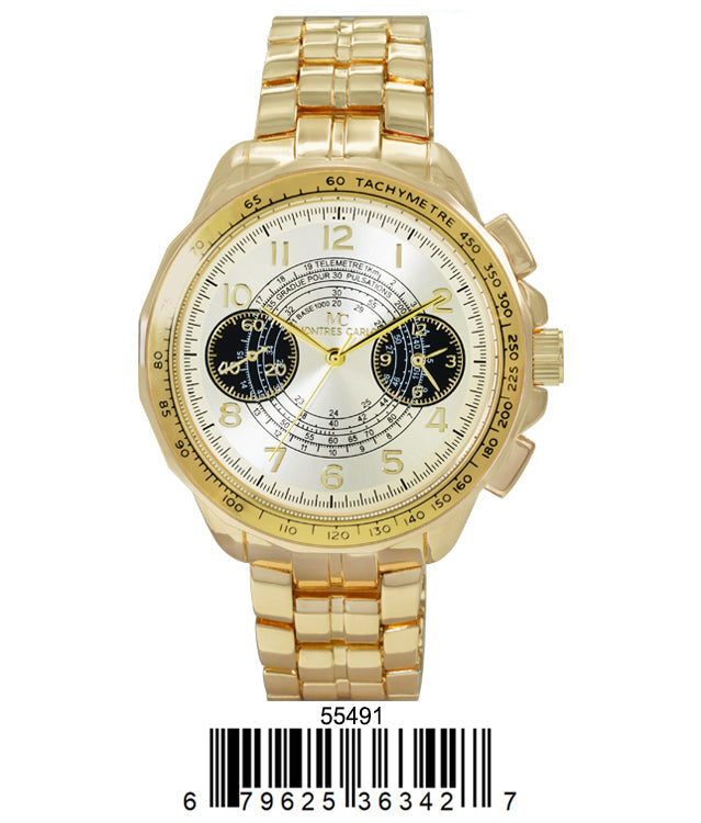 5549-Montres Carlo Metal Band Watch