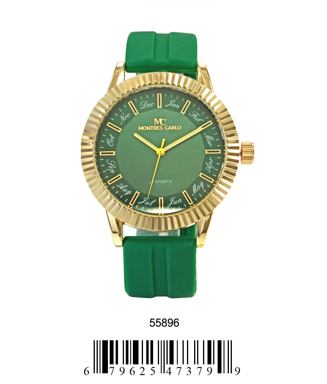 5589-Montres Carlo Silicon Band Watch