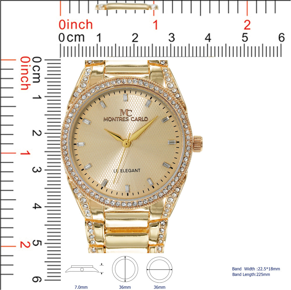 5594-Montres Carlo Metal Band Watch