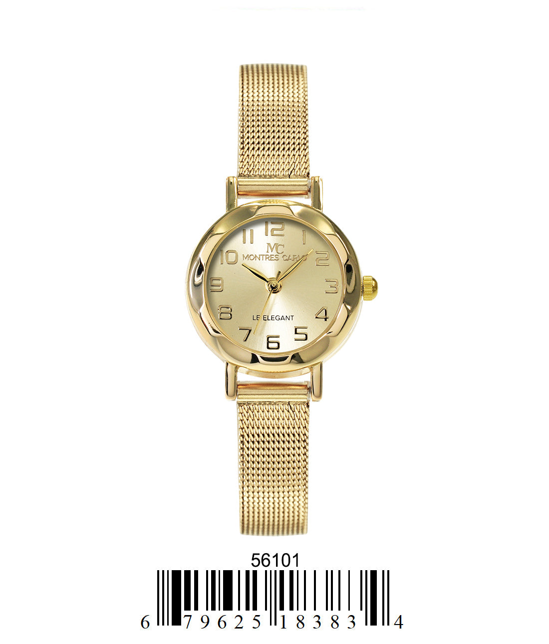 5610-Montres Carlo Mesh Band Watch