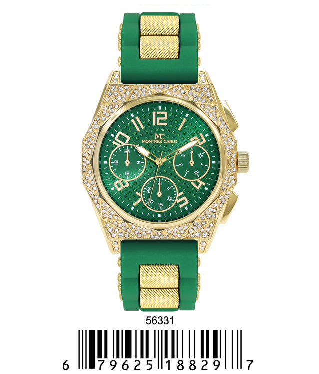 5633-Montres Carlo Silicon Band Watch
