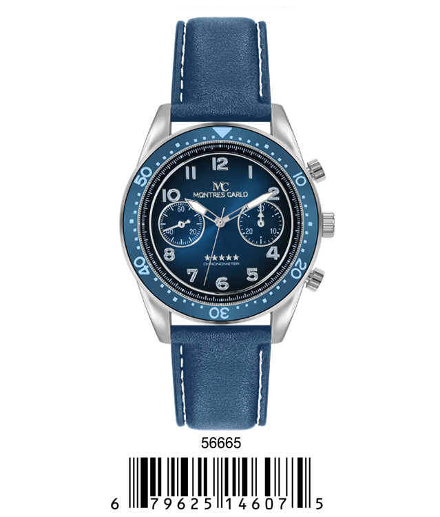5666 - Faux Leather Band Watch