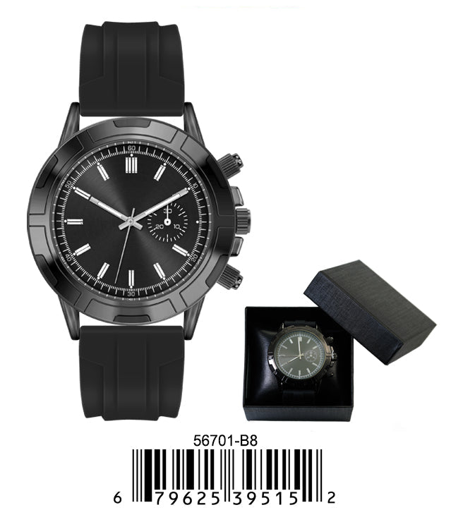 5670-B8 - Prepacked Silicon Band Watch