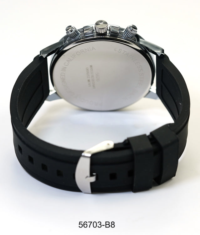 5670-B8 - Prepacked Silicon Band Watch
