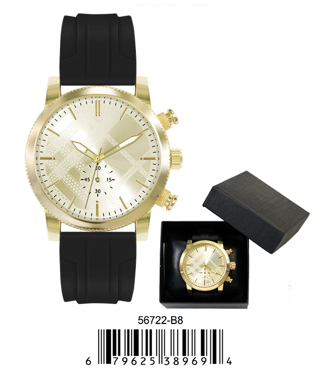 5672-B8 - Prepacked Silicon Band Watch