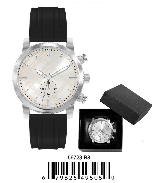 5672-B8 - Prepacked Silicon Band Watch