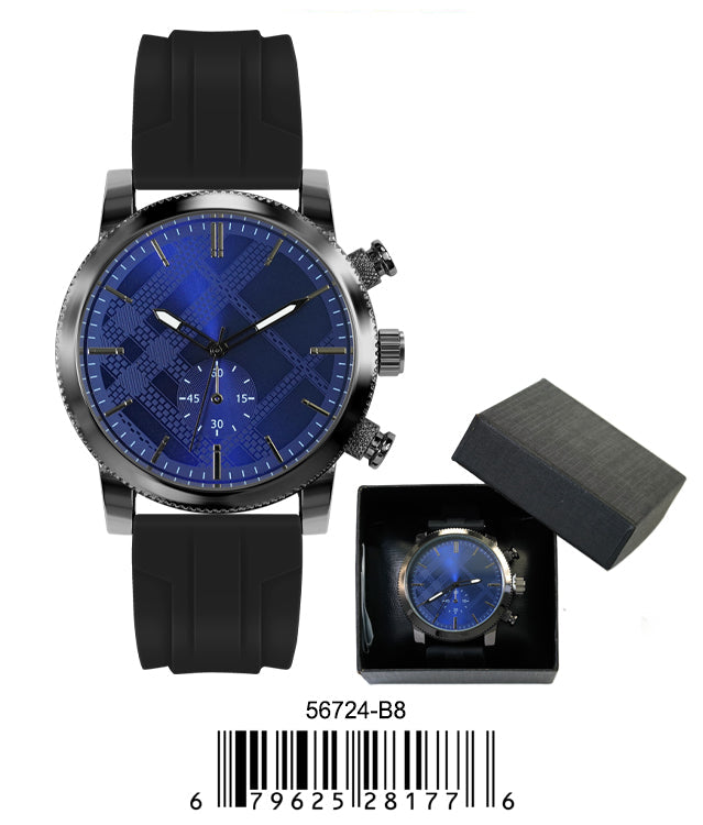 5672-B8 - Prepacked Silicon Band Watch