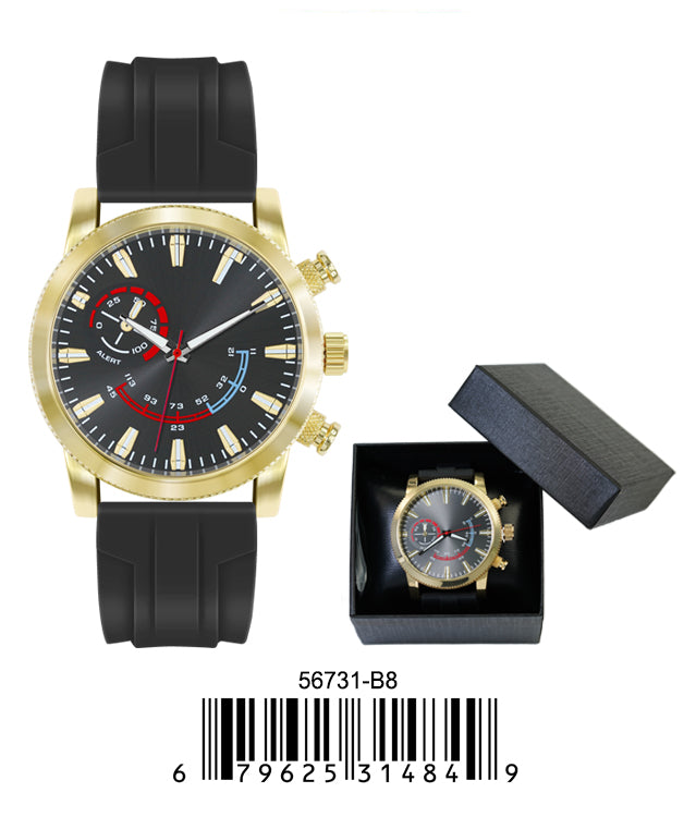 5673-B8 - Prepacked Silicon Band Watch