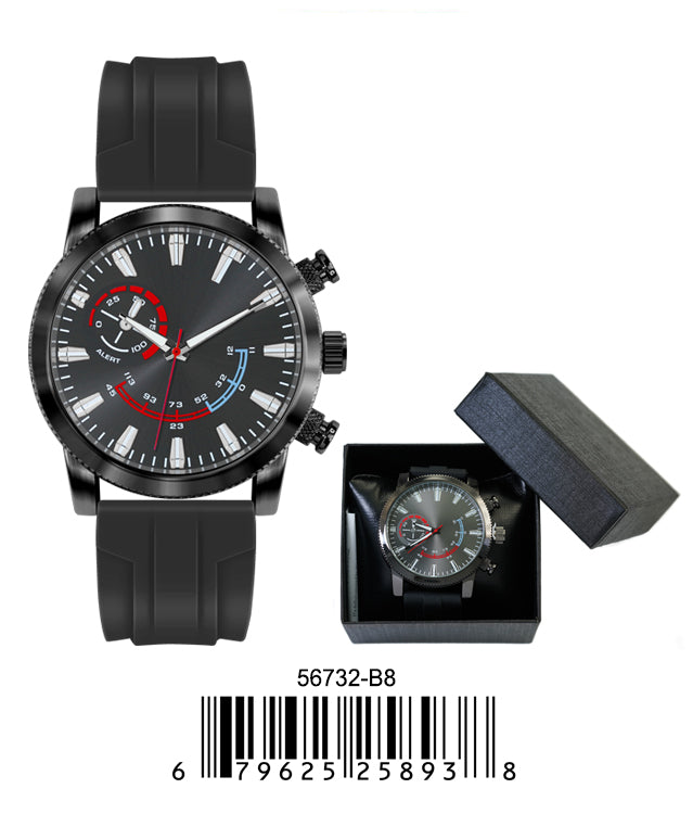 5673-B8 - Prepacked Silicon Band Watch