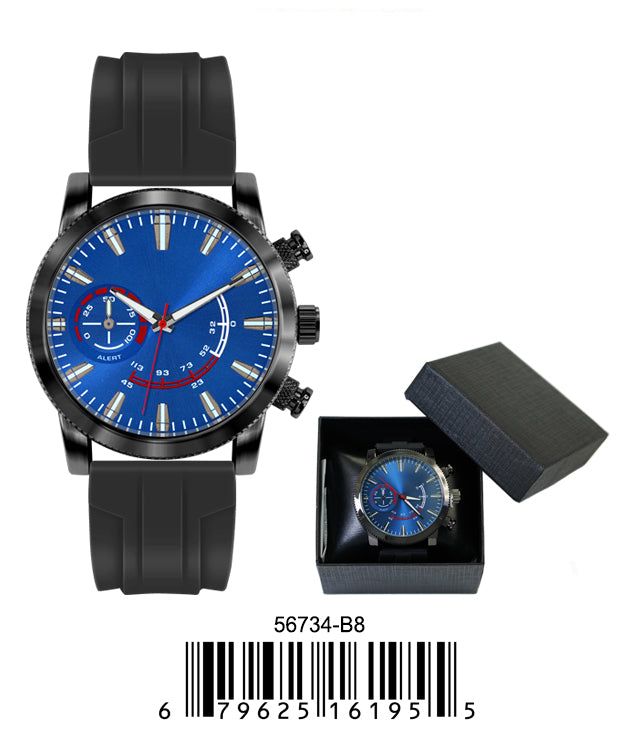 5673-B8 - Prepacked Silicon Band Watch