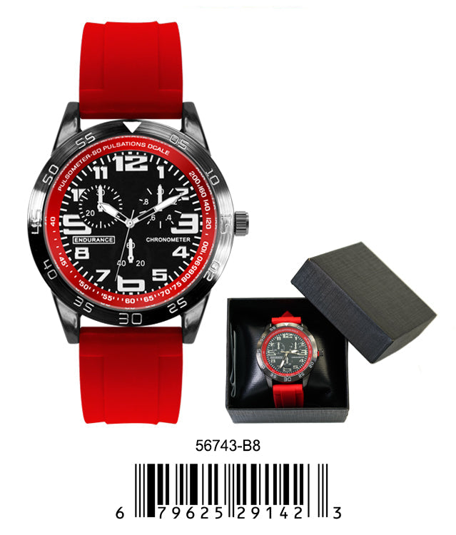 5674-B8 - Prepacked Silicon Band Watch