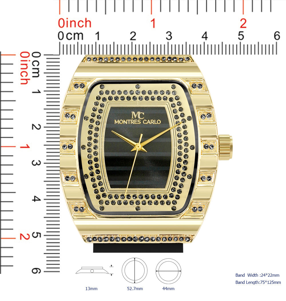 5683-Montres Carlo Silicon Band Watch