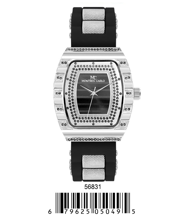 5683-Montres Carlo Silicon Band Watch