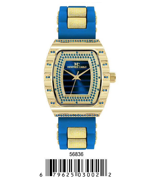 5683-Montres Carlo Silicon Band Watch