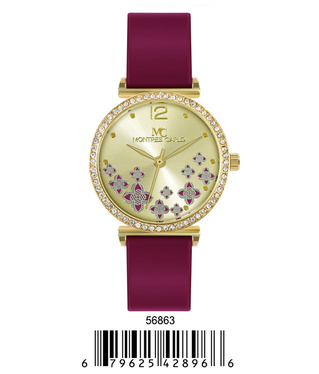 5686-Montres Carlo Silicon Band Watch