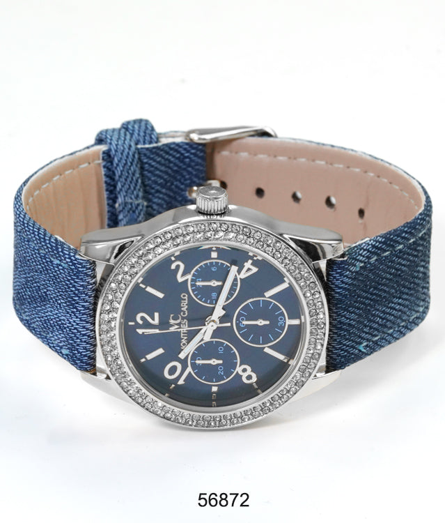 5687 - Faux Leather band watch