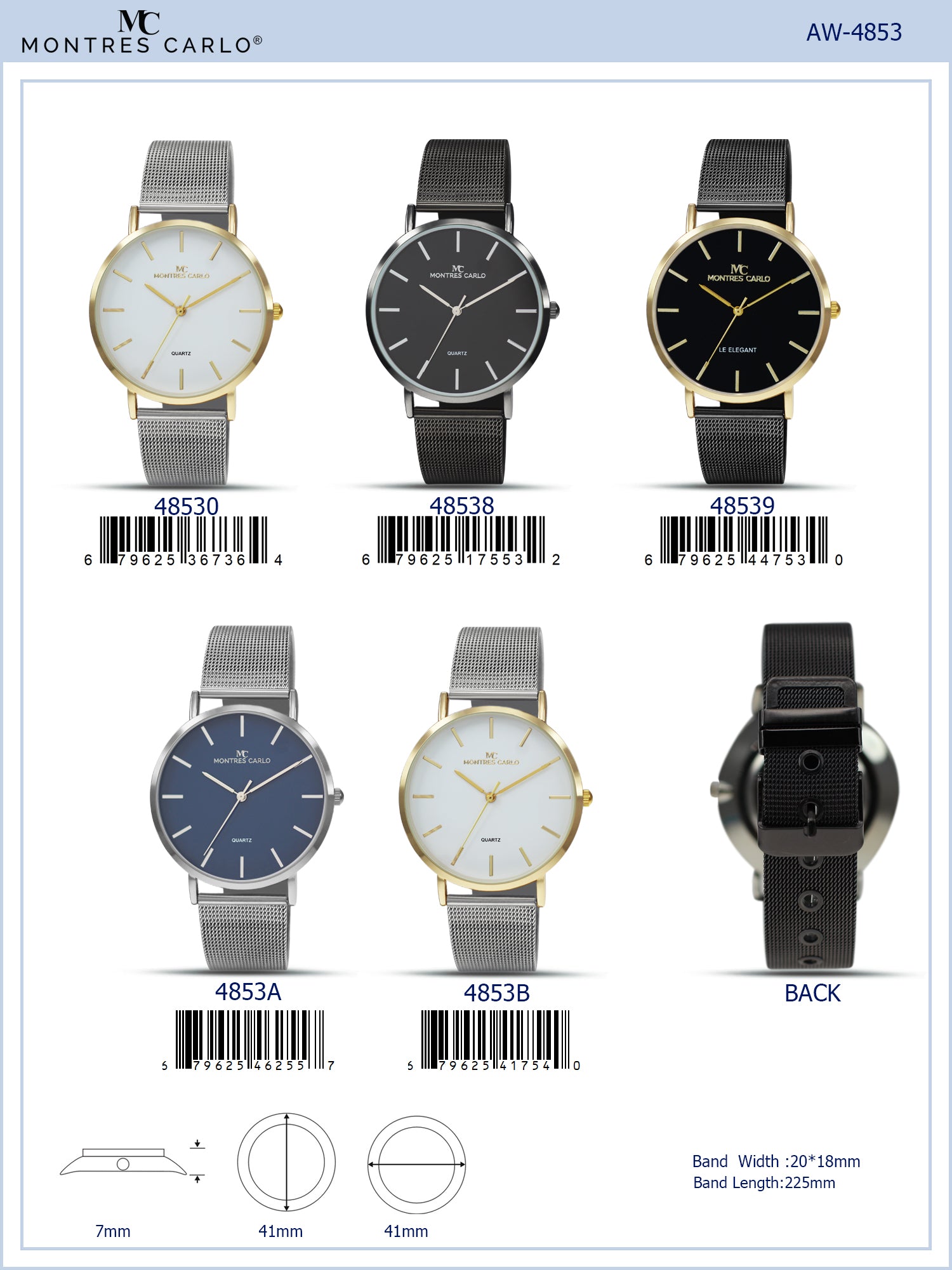 4853 - Mesh Band Watch