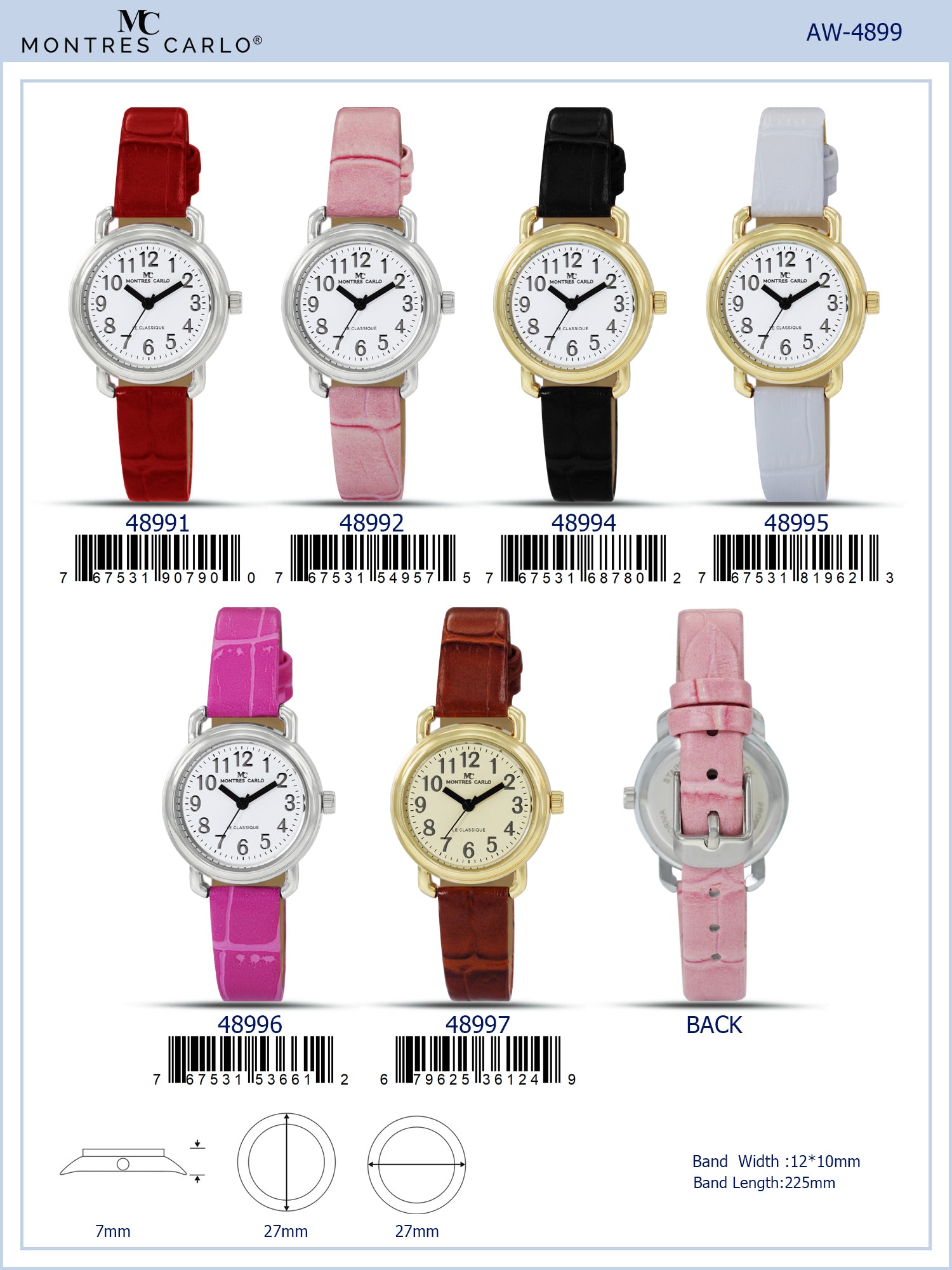 4899 - Vegan Leather Band Watch